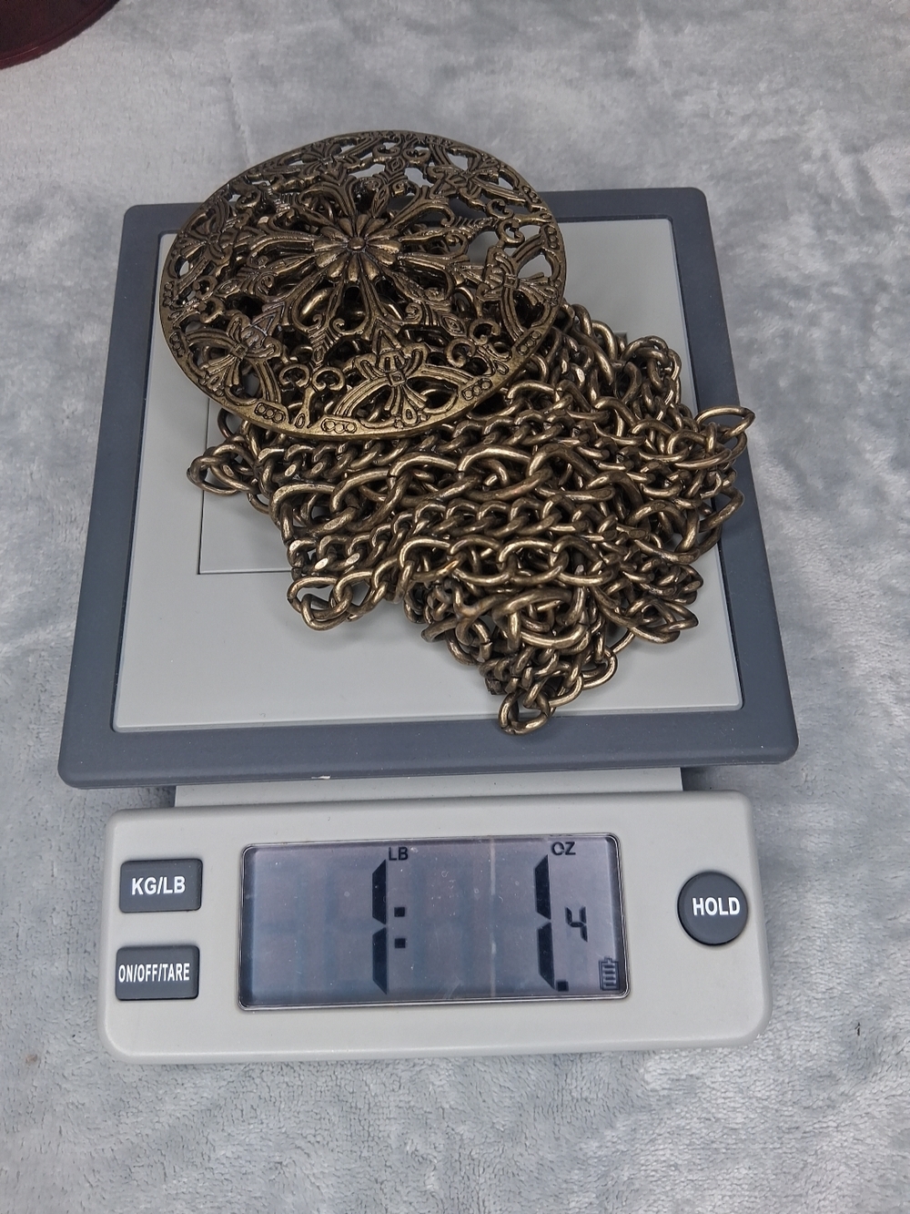 Chico's Bronze Multi-Chain Waist Belt Floral Medallion Medieval Festival - Picture 12 of 13